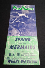 Vintage 1950's Travel Brochure Weeki Wachee Mermaids Show Florida
