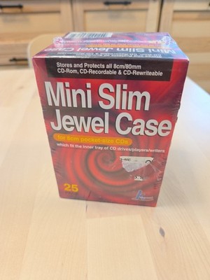 KHypermedia Mini Slim Jewel Case For 8cm Pocket-Size CDs (25-Pack) Vintage New