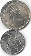 1968 decimal 5 & 10 pence. (39)