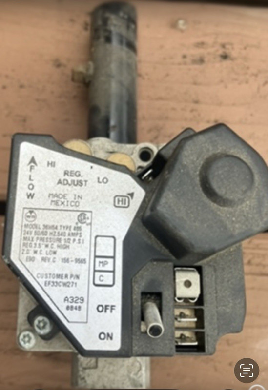 Furnace Gas Valve Regulator Assembly HI-LO Pilot ON/OFF For Rheem EF33CW271