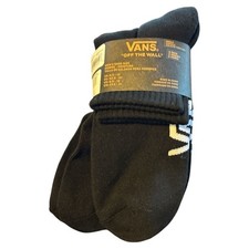 Vans off the wall 3 pack, Black, ankle Socks, men s size 9.5-13 New