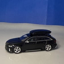 Mini GT 1:64 Audi Avant Wagon In Black With Rooftop Box