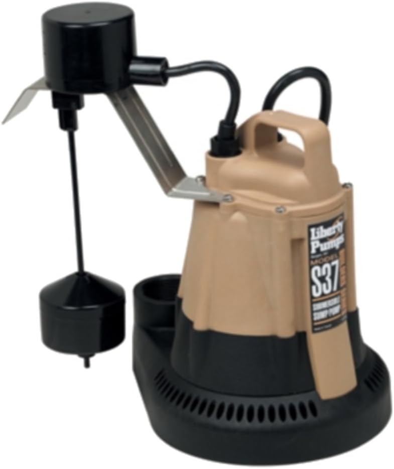 Liberty PUMPS S37 1/3 HP Submersible Sump Pump with Vertical Float for Builders
