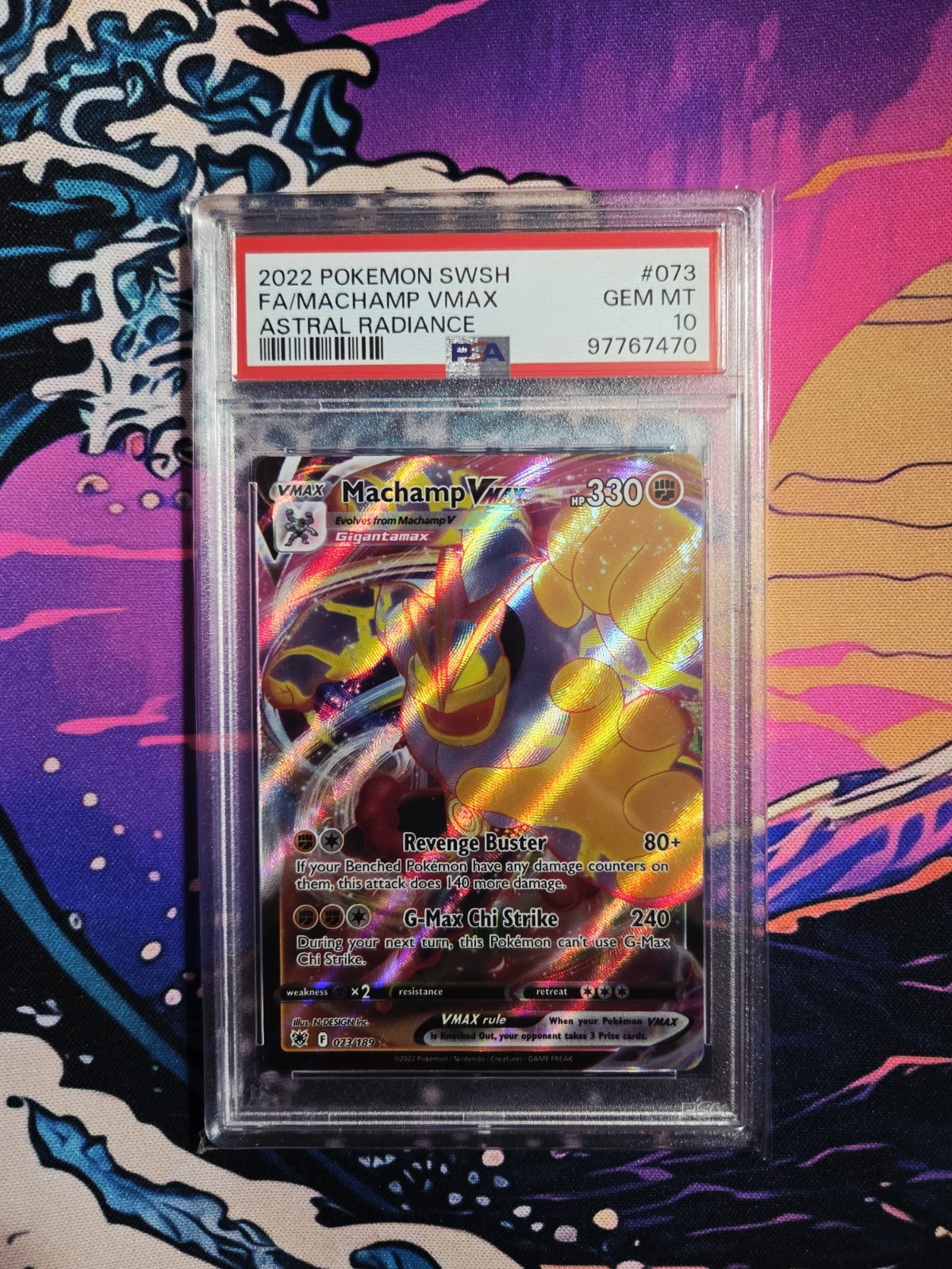 Pokémon Machamp VMAX 073/189 Astral Radiance Ultra Rare Holo 10 Full Art