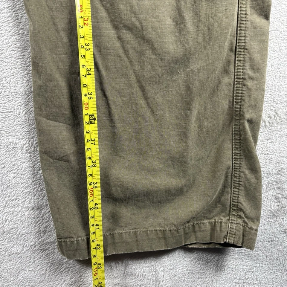 Vintage Y2K Lucky Brand Men 36x32 Green Military Style Wide Leg Cargo Pants#2775 - Image 4 of 4
