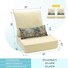 Outdoor 22 x 24 x5.1 in Olefin Dining Deep Chair Cushion Set For Patio Furniture — photo 3