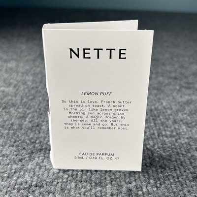 Nette Lemon Puff Eau De Parfum w Vanilla Sample Spray 3ml /.10 fl oz Warm Spicy