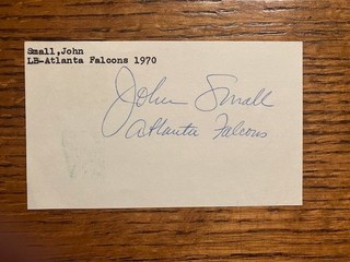 John Small signed Government Postcard The Citadel NFL Falcons Lions D. 2012