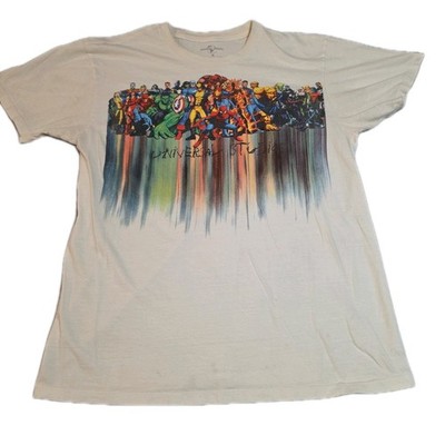 Marvel Comics Heroes/Villains T-Shirt Ivory Medium Universal Studios