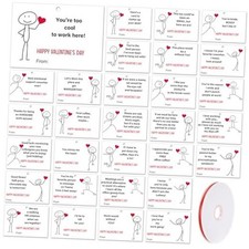 30 Set Funny Valentines Cards Stickman Slang Words Cards for Work Valentine