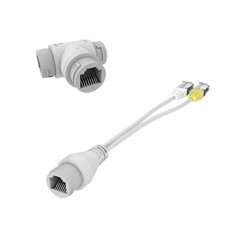 1Set POE Splitter 2-in-1 Network Cabling Connector Three-way RJ45 Adapter Part