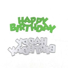 1.4-3.6 Inch Happy Birthday Words Metal Cutting Dies for Card Making Crafts
