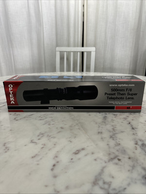 Opteka 500mm f/8 Telephoto Lens T-mount black