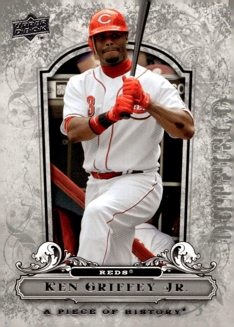 Ken Griffey Jr. #26 Baseball Cards 2008 Upper Deck Piece of History trading card — raw and PSA graded price guide