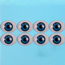 4pair Acrylic Eyes Half Oval For 20"-22" Reborn Baby Doll BJD OOAK Doll Kits DIY