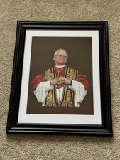 Pope Leo XIV Portrait 8.5 X 11 PHOTO FRAMED & MATTED St. Peter&rsquo;s Basilica Rome