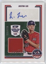2022 Panini USA Baseball Stars & Stripes Signatures 55/399 Justin Lee Auto 0o2b