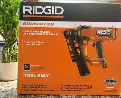 RIDGID R09894B 18V Brushless Cordless 21° Framing Nailer Tool - Main Image