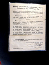 N.Y. Yankee Rare Early 1921 Jacob Ruppert/Ed Barrow Contract JSA Authenticated