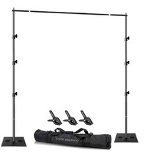 Pipe and Drape Photography Backdrop Stand Kit Adjustable Photo Background Sta...