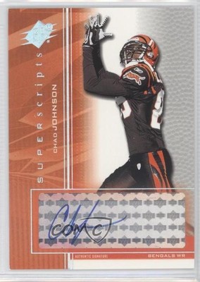 2004 SPx Super Scripts Chad Johnson #SS-CJ Auto h3a