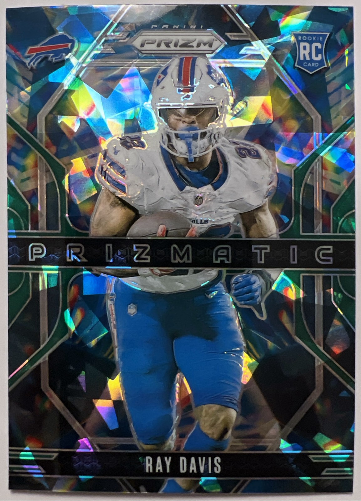 2024 Panini Prizm - Prizmatic Ray Davis #18 Green Ice Prizm (RC)