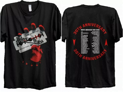 JUDAS PRIEST BRITISH STEEL 30TH ANNIVERSARY TOUR T-SHIRT