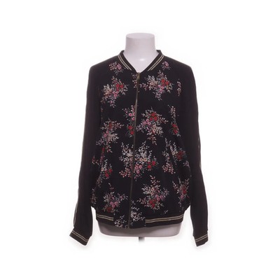 Xiate, Bomberjacke, Damen, Größe: L, Schwarz/Mehrfarbig, Polyester, Blumen #t5i