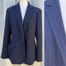 Lauren Ralph Lauren navy blue pin striped classic blazer