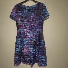 Tahari Dress Short Sleeve Cocktail Size 10 New Without Tags Colorful