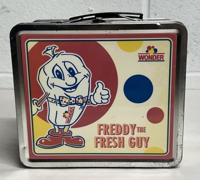 Vintage Wonder Bread Freddy The Fresh Guy Tin Metal Lunchbox 