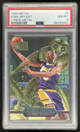 1996 Skybox Metal Cyber Metal #5 Kobe Bryant RC PSA 8