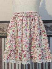 Matilda Jane Super Cute Kids Pink Flower And Cream Color Summer Skirt Size 10