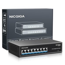 8 Port Gigabit PoE Switch Unmanaged, 8 Ports PoE 120W, 802.3af/at, NICGIGA 8...