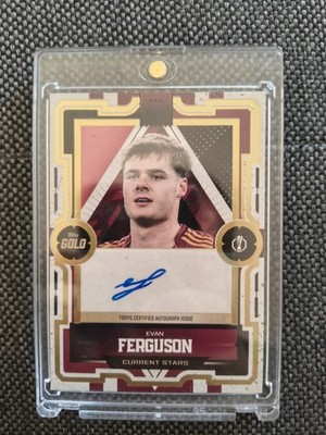 Evan Ferguson Topps Gold UEFA Club Competions 25-26 Autogramm AS Rom Sammelkarte