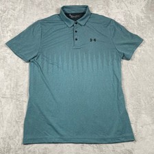 Under Armour Men's Polo Shirt XL Loose Fit Teal Performance Golf Athletic