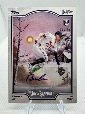 Brooks Lee RC Auto 2025 Topps x Bob Ross: The Joy of Baseball #/35 - Twins