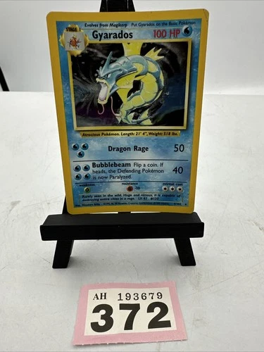 Gyarados Holo 6/102 – Base Set – Original 1999 Pokémon – Vintage WOTC- LP