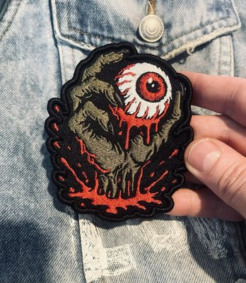 Bloody Eyeball 3D Embroidered Patch Horror Gothic Halloween Streetwear Moohaha
