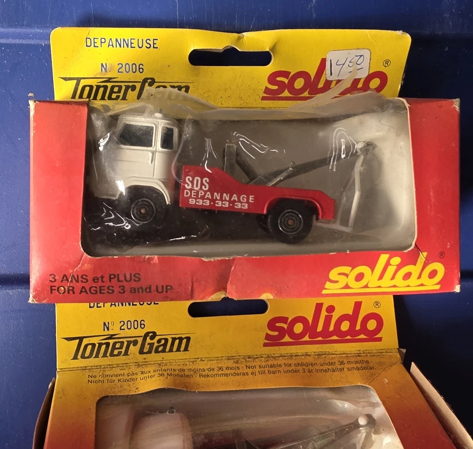 Lot Of 3 Solido Toner Gam No 2006 Depanneuse Savien Tow Trucks  - Image 2 of 4