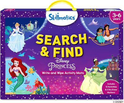 Skillmatics Search & Find Disney Princess Educational Game - Reusable Prescho...