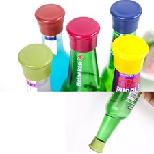 BAR TAPPO CUCINA ERMETICO LATTE VINO BIRRA PLASTICA BOTTIGLIE COLORI SILICONE dp