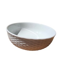 Pillivuyt Basketweave White Set Of 2 Coupe Cereal Bowls 6" NEW