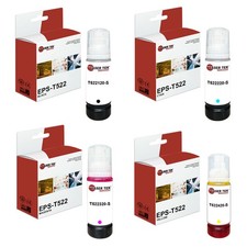 4Pk LTS T522 BCMY Compatible with Epson EcoTank ET-2720 ET-2800 Ink Cartridge