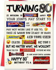 Funny 80Th Birthday Card for Women Men, Happy 80Th Birthday Gifts for Him Her, U