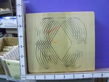 Large Multi lines Heart reverse Overlap Valentines rubber stamps 26V