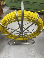 Vevor Fiberglass Fish Tape 656 ft. x 1/4 in. Duct Rodder with Reel Stand