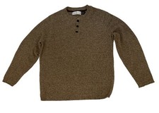 VTG BILL BLASS MEN  S PULLOVER SWEATER COTTON BLEND CREW NECK 3 BUTTON M