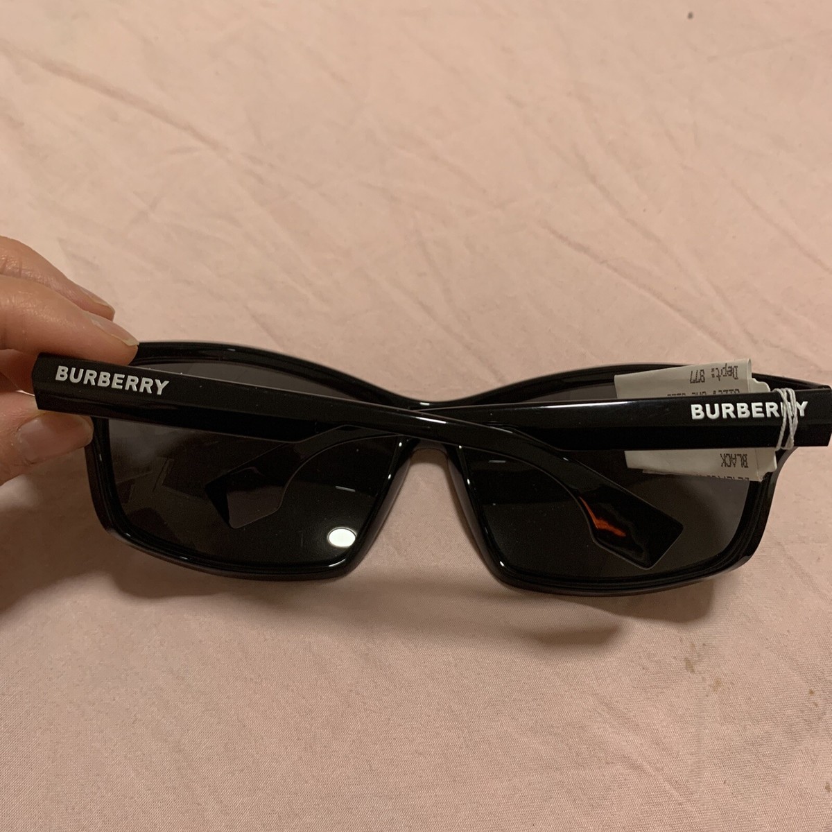 BURBERRY 4297 Wrap Mask Shiny Black Sunglasses BE4297S Unisex