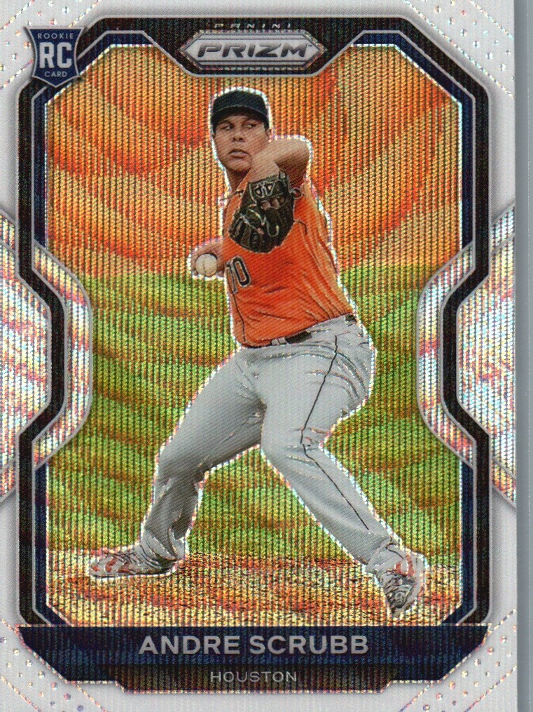 2021 Panini Prizm #54 Andre Scrubb White Wave Prizm